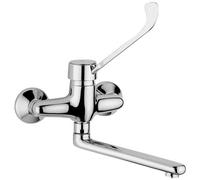 TrAdE shop Traesio - Rubinetto Miscelatore Lavabo Lavello Cucina Comando A Gomito Leva Lunga Clinica