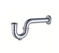 SCARICO SIFONE A S CON TAPPO ISPEZIONABILE PER BIDET CURVO CROMATO 1" 1/4