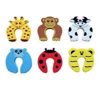 TrAdE shop Traesio Set 2PZ FERMAPORTA Ferma Porta BLOCCA Protezione Dita Bambini Animali ANIMALETTI