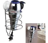 TrAdE Shop Traesio Supporto A Parete Muro Porta PHON ASCIUGACAPELLI in Acciaio con Ventosa