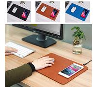 TrAdE Shop Traesio Tappeto Tappetino per Mouse Pad con Ricarica Wireless Qi Smartphone