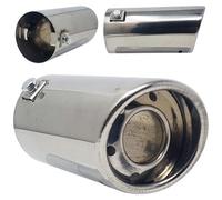 TrAdE shop Traesio - Terminale Marmitta Auto Tubo Scarico Ovale Cromato Lm 76342 Dr