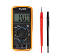 TrAdE Shop Traesio Tester MULTIMETRO Digitale con Cavi PUNTALI e Guscio DT9205A