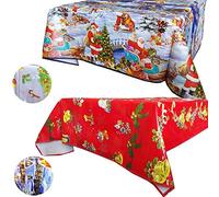 TrAdE Shop Traesio TOVAGLIA PLASTIFICATA Rettangolare Natalizia 120 X 160 CM Anche Come COPRITAVOLO