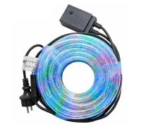 Trade Shop Traesio Tubo Luminoso Natalizio Led Multicolor Controller 8 Funzioni per Esterno, 20 Metri