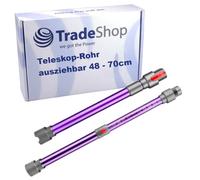 Trade-Shop Tubo di prolunga telescopico, lunghezza 48-70 cm, compatibile con Dyson V15 Detect Absolute/Complete, V15s sostituisce 967477-01, 967477-02