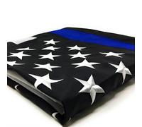 Trade Winds Bandiera Thin Blue Line Ricamata 3x5 ft In Nylon 100% Made in US