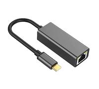 Tradebit - Hub USB-C I Adattatore I LAN Ethernet RJ45 I Gigabit I 1000Mbps/1Gbps I Compatibile con laptop e PC