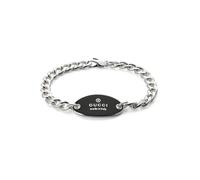 Trademark Bracelet in sterling silver and black enameled oval tag _ tag 30 mm YBA797043001 18