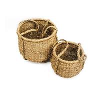 Trademark Innovations Cestino portaoggetti per la casa, alghe, marrone chiaro