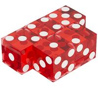 Trademark Poker, Set Dadi da Casinò da 19 mm, in Serie, Grado A, Red