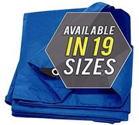 Trademark Supplies - Telone di copertura argento/nero, resistente, materiale spesso, impermeabile, telone/tela cerata per barche, camper o piscine, 3 x 3 m