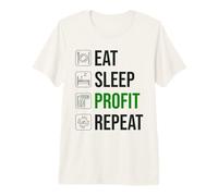 Trader di criptovalute - Mangia Ripetizione profitto Sonno Maglietta Premium