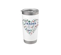 Trader Heart Amo il trading di criptovalute Traders di criptovalute Bicchiere termico in acciaio inox doppia parete