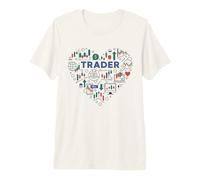 Trader Heart Amo Il Trading di criptovalute Traders di criptovalute Maglietta Premium