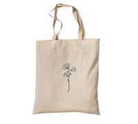 tradercat Sacchetto di iuta stampato vintage 100% cotone, sacchetto di stoffa stampato, motivo floreale One Line Art, sacchetto di iuta Aesthetic come accessorio alla moda, Flower Art, 38 x 42 cm