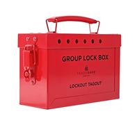 TRADESAFE Lockout Tagout Group Lock Box- Premium Grade 18-Gauge acciaio con rivestimento in plastica spruzzatura, scatola di sicurezza per le procedure LOTO del gruppo conforme OSHA