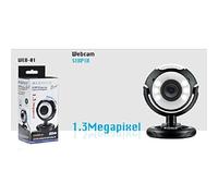 TradeShopOISEART - Webcam WEB-01 Ideale per VIDEOCONFERENZE Microfono 1.3 MPX 6 LED per Notebook PC - 32617