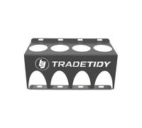 Tradetidy Supporto per bombolette spray, organizer da garage per bombolette spray e aerosol, organizer ideale per furgoni, garage, officine, robusta struttura in acciaio, colore grigio