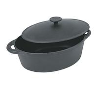 Tradifonte, Casseruola Ovale per arrosto, 9 ltri, Nero (Schwarz)