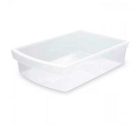 Tradineur - Confezione da 6 vassoi frigoriferi in plastica, riutilizzabili, cassetto, classificazione cibo, frutta, verdura, prodotto in Spagna - 7,5 litri - 38 x 25 x 9,5 cm - trasparente