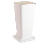 Tradineur Portaombrelli in Plastica Quadrato Wet Design Moderno Porta Ombrello Decorazione Made in Spagna (Bianco - 51,5 x 26 x 26 cm)