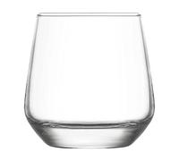 Tradineur - Set di 6 bicchieri in vetro per whisky, modello "Lal", con base spessa, resistenti, lavabili in lavastoviglie, per servire bedida, acqua, feste, 8,8 x 8,5 cm, 345 ml