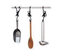 Trading Group GANCI DA CUCINA JUST HANGING NERO 3 PZ GANCI DA CUCINA JUST HANGING NERO 3 PZ