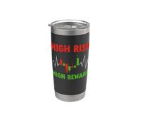 Trading Heartbeat Crypto Trader - Ricompensa elevata ad alto rischio Bicchiere termico in acciaio inox doppia parete