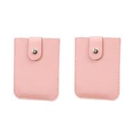 Trading Holder Album 2023 Pull Out Multi Slot Card Holder 2pcsPull Out Card Holder Piccolo Portafoglio con Pull Out Porta Carte di Credito Impilabile in Pelle RFID Blocco Porta Carte di Banca, rosa,