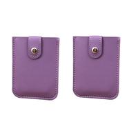 Trading Holder Album 2023 Pull Out Multi Slot Card Holder 2pcsPull Out Card Holder Piccolo Portafoglio con Pull Out Porta Carte di Credito Impilabile in Pelle RFID Blocco Porta Carte di Banca, Viola,
