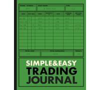 Trading Journal: Simple & Easy Stock, Options, Forex, Crypto & Day Trading Log Book: 8x10 Trading Notebook in Positive Green