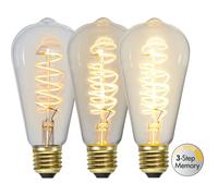 TRADING STAR - LAMPEGGIO LED E27 ST64 Spiral a spirale Clear 3 -Step Memoria - 4.0W - 2100K - 3 -Step -dim (memoria)