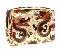 Tradition Dragons - Trousse da donna, per articoli da toeletta da viaggio, grande, in PVC, con cerniera, Multi, 18.5x7.5x13cm/7.3x3x5.1in, Beauty case