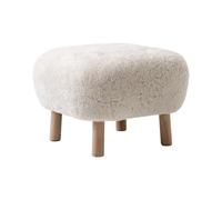 &Tradition Little Petra ATD1 Pouf Shearling Moonlight/Rovere Oliato