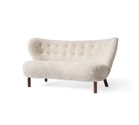 &Tradition Little Petra VB2 Divano Moonlight Pelle di Pecora/ Noce