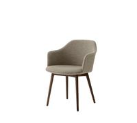 &Tradition Rely HW79 Sedia da Pranzo con Braccioli Imbottita Hallingdal 0227/ Noce Laccato