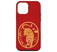 Traditional Art Chinese New Year 2022 Year of the Tiger Custodia per iPhone 12 mini