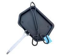 Traditional ash pan - 28cm wide (11") with handle & heavyweight cast iron tongs