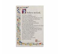 Traditional Catholic Prayer Poster The Apostles Creed Canvas Wall-Art for Home Altar Catechesis Class and Church Foyer(Unframed,08x12inch(20x30cm))