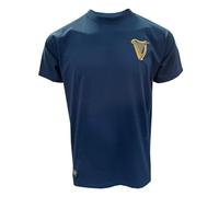 Traditional Craft Irlanda Manica Corta Blu Vintage Harp Label T-Shirt per Uomo