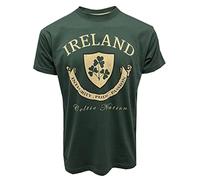 Traditional Craft Maglietta a Maniche Corte Ireland Verde Scuro Uomo 100% Cotone, XL