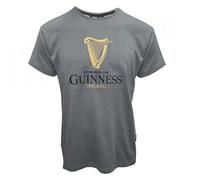 Traditional Craft, T-Shirt da Uomo Irish Tin Harp Color Oro a Manica Corta, Grigio, M