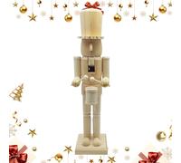 Traditional Festive Nutcracker - Christmas Wood Figure for Home | Pine with 38cm Size, Tabletop Holiday Accent, Kitchen Dinner Shelf Ornament, Bedroom Living Room Cabinet Display, Seasonal Party