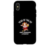 Traditional Happy Chinese New Year 2021 Year of the Ox Custodia per iPhone X/XS