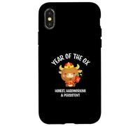 Traditional Happy Chinese New Year 2021 Year of the Ox Custodia per iPhone X/XS