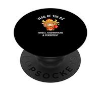 Traditional Happy Chinese New Year 2021 Year of the Ox PopSockets PopGrip Adesivo