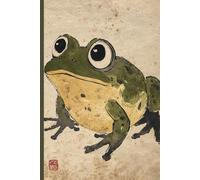 Traditional Japanese Frog Notebook - Vintage Oriental Ukiyo-e Painting Inspired Writing Journal: Minimalist Nature Sketchbook with Hand-Drawn Amphibian Illustration on Aged Paper