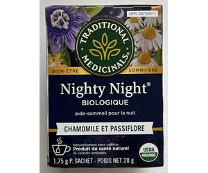 Traditional Medicinals Organic Fair Trade Certified Nighty Night Herbal Wrapped Tea Bags - 16 ct
