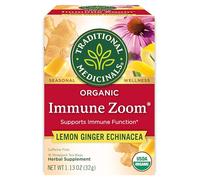 Traditional Medicinals Tè, Bio Immune Zoom Limone Zenzero, Supporta la Funzione Immunitaria, 16 Bustine di Tè